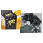 LIGHTING Гирлянда нить 10м 100 светодиодов теплый белый свет IP20 зеленый шнур 1,5м 230В контроллер 8 сцен IEK
