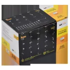 LIGHTING Гирлянда бахрома 4,5х0,7м 200 светодиодов белый свет IP44 прозрачный шнур 3м 230В транзит IEK