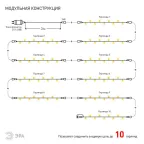 ENON-5B Гирлянда LED Нить 5 м теплый свет, 24V, IP44 (80/1920) необходим трансформатор Б0041911 приобретается отдельно