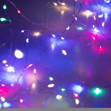 Гирлянда светодиодная новогодняя занавес 3*3 м мультиколор 240 microled USB Intro Holiday INZR-02
