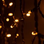 Гирлянда 100LED Бахрома 2м*0,7м, желтый свет, черн. каучук, 220В, IP65 ERAPS-BZ1