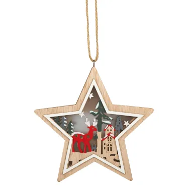 Новогодний декоративный светильник Звездочка, 15*15 см, 4 LED, 2*ААА ENGDS-4L