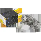 LIGHTING Гирлянда сеть 1,5х1,5м 160 светодиодов RGB IP20 прозрачный шнур 3м 230В контроллер 8 сцен IEK