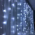 Гирлянда занавес LED 5000К эффект стробов 2х2м IP44