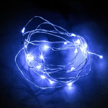 Гирлянда линейная LED синий 2м от батареек