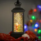 Светильник декоративный новогодний Дед Мороз, теплый белый LED, h 27,5 см, 3*АА, таймер 6 ч, IP20