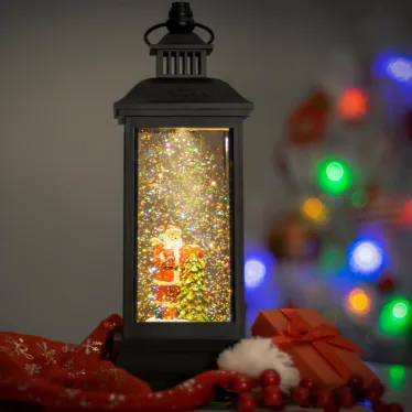 Светильник декоративный новогодний Дед Мороз, теплый белый LED, h 27,5 см, 3*АА, таймер 6 ч, IP20