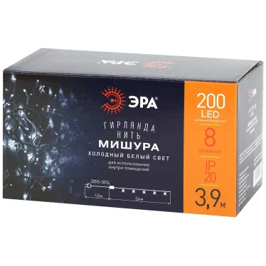 Гирлянда LED Мишура 3 м белый провод, холодный свет, 220V ENIN - WC