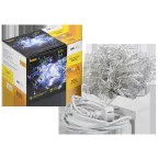 LIGHTING Гирлянда нить 20м 200 светодиодов RGB свет IP44 прозрачный шнур 3м 230В контроллер 8 сцен IEK
