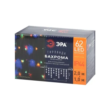 ENOB-2M Гирлянда LED Бахрома 2м*1м мультиколор, 24V, IP44 (80/960) необходим трансформатор Б0041911 приобретается отдельно