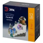 Новогодняя декоративная композиция Лыжня, мультиколор, 3*АА, 22*14*22 см EFIS-S06