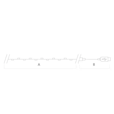 Гирлянда линейная Роса LED мультиколор 10м USB