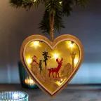 Новогодний декоративный светильник Сердце, 9*10 см, 4 LED, 2*ААА ENGDS-5L