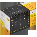LIGHTING Гирлянда бахрома 4,5х0,7м 200 светодиодов теплый белый свет IP44 прозрачный шнур 3м 230В транзит IEK