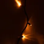 Гирлянда 120LED Бахрома 2м*1м, желтый свет, черный каучук, 220В, IP65 ERAPS-BZ2