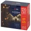 Гирлянда 120LED Бахрома 2м*1м, желтый свет, черный каучук, 220В, IP65 ERAPS-BZ2