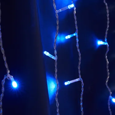 Гирлянда занавес LED синий 3х3м IP44