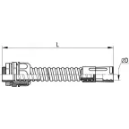 Муфта гибкая труба-коробка IP65 д.40мм