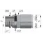 Муфта труба-коробка D-25мм с уплотнением кабеля IP68 М32х1.5 D-15 - 21мм