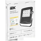 Прожектор светодиодный СДО 08-100 PRO 30град 5000К IP65 черный IEK