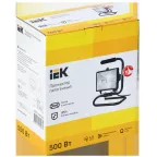 Прожектор ИО500П(переноска) галогенный черный IP54 IEK