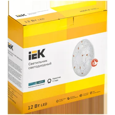 Светильник светодиодный ДПБ 2004 12Вт IP20 4000К круг белый IEK