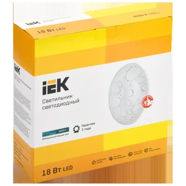 Светильник светодиодный ДПБ 2009 18Вт IP20 4000К круг белый IEK