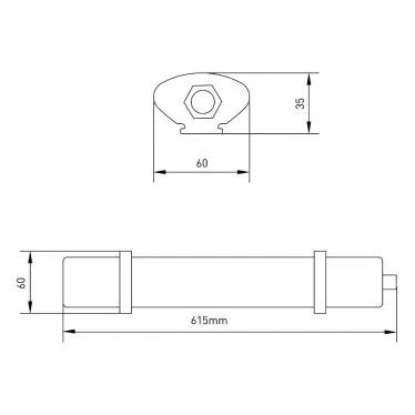 Светильник светодиодный SPP-3-20-6K-M IP65 600х60мм 20Вт 1600Лм Ra»80 6500K мат (20/400)