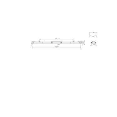 Светильник светодиодный под лампу Т8 SPP-101-0-002-060 Св-к IP65 T8 G13 600мм (8/240)