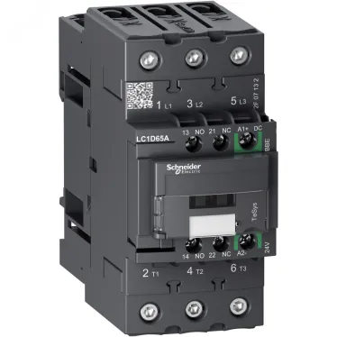 Контактор 3P EVERLINK AC3 440В 65A катушка управления 24В DC пружинный зажим