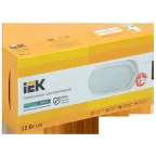 Светильник светодиодный ДПО 4012 12Вт IP54 4000K овал белый пластик IEK