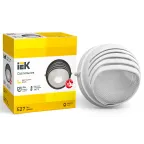Светильник НПП1307 белый/круг ресничка 60Вт IP54 IEK