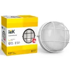 Светильник НПП1302 белый/круг с реш.60Вт IP54 IEK