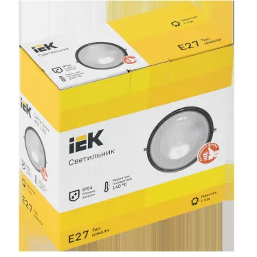 Светильник НПП1301 черный/круг 60Вт IP54 IEK