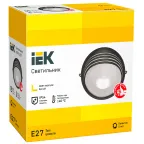 Светильник НПП1107 белый/круг ресничка 100Вт IP54 IEK