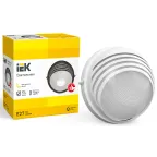 Светильник НПП1107 белый/круг ресничка 100Вт IP54 IEK