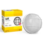 Светильник НПП1102 черный/круг с реш.100Вт IP54 IEK