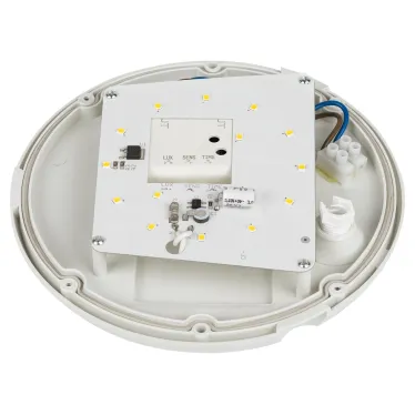 Светильник светодиодный SPB-1-12-MWS (W) IP54 12Вт 4000К 960лм круг 180х80 БЕЛ с датч. движ. (20/300)