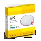 Светильник светодиодный ДПБ 3205 24Вт IP54 4000K круг розовое золото IEK