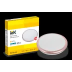 Светильник светодиодный ДПБ 3205 24Вт IP54 4000K круг розовое золото IEK