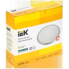 Светильник светодиодный ДПБ 3103 18Вт IP54 4000K круг серебро IEK