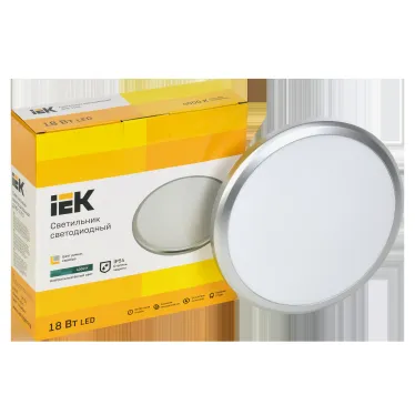 Светильник светодиодный ДПБ 3103 18Вт IP54 4000K круг серебро IEK