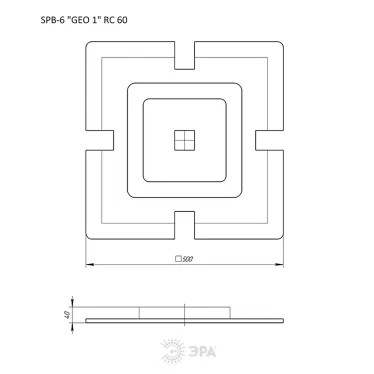 Светильник светодиодный 24Вт 6500K SPB-6-slim 8-24-6K