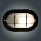 Светильник НПП-03-60-022 IP65 Самарканд 1402 Овал малый матовый / корпус с решеткой дер. венге индивидуальная упаковка