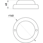 Светильник ЖКХ LED SPB-201-3-40K-008 8Вт 4000K 760Лм IP65 с ИК датчиком движения
