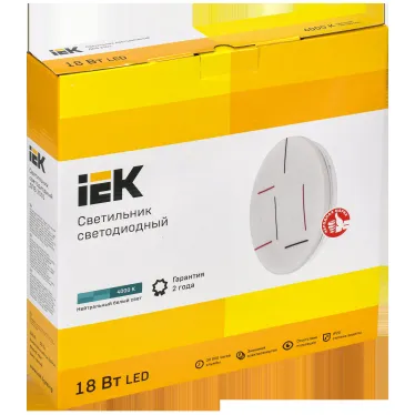 Светильник светодиодный ДПБ 2001 18Вт IP20 4000К круг белый IEK