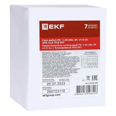 ПК-1-24 25А 4P "1-0-2" блок. IP65 EKF