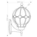 Светильник НБУ-60w вверх Е27 IP44 черное золото