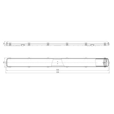 Светильник светодиодный под 2 лампы T8 G13 LED 2x1200 транзитный 10шт в линию SPP-103-0-002-120 IP65