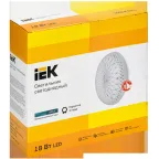 Светильник светодиодный ДПБ 2008 18Вт IP20 4000К круг белый IEK